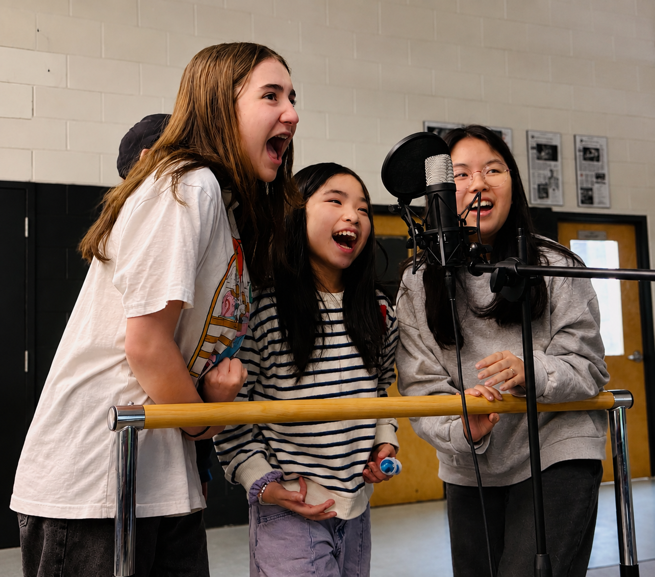 Participants enjoying a Blah Blah Blah dubbing experience
