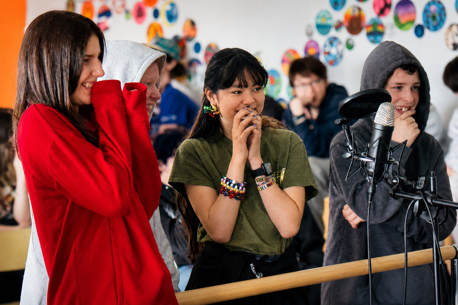 Participants sharing a Blah Blah Blah dubbing moment